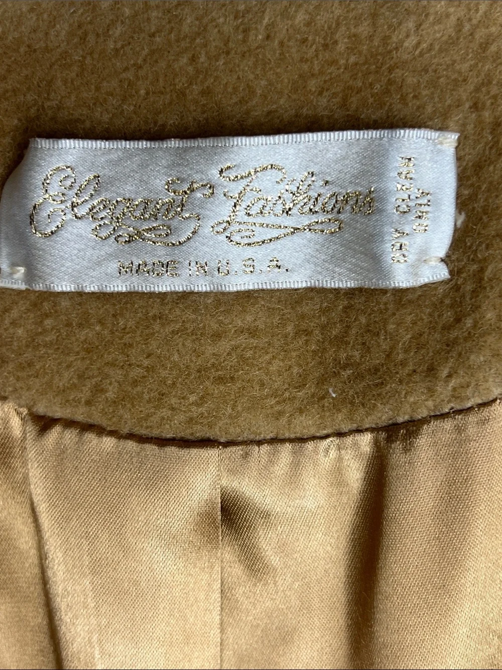 Womens Camel Belted Trench Coat with Notched Collar